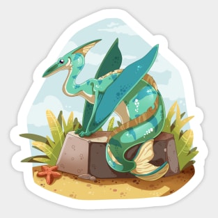 Pterodactyl mermaid Sticker